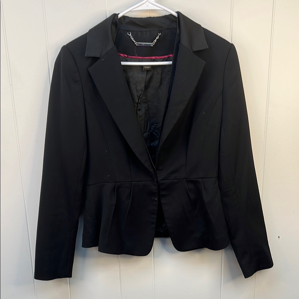 White House Black Market Black Peplum Blazer